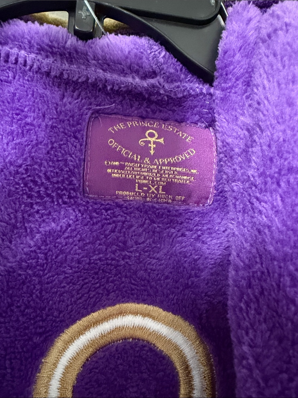 Prince Purple Plush Robe with Gold Trim Official Prince estate approved - Picture 4 of 8